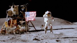 La bandera que viajó a la Luna